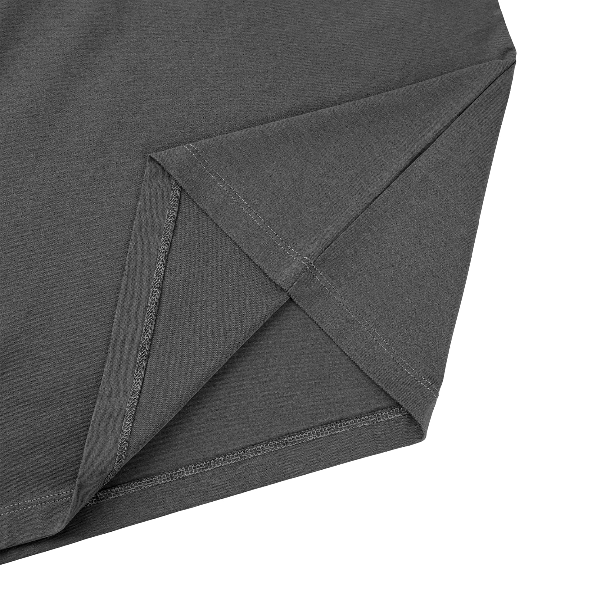 Close-up of the reinforced hem stitching